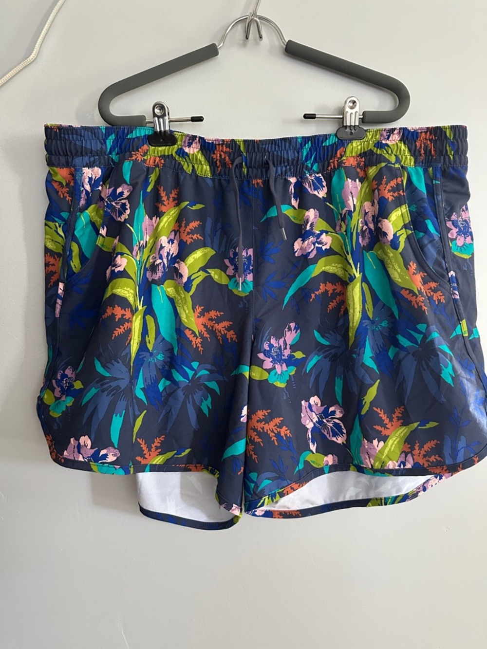 Columbia Navy Shorts with Pink, Green and Teal Floral Print 2X